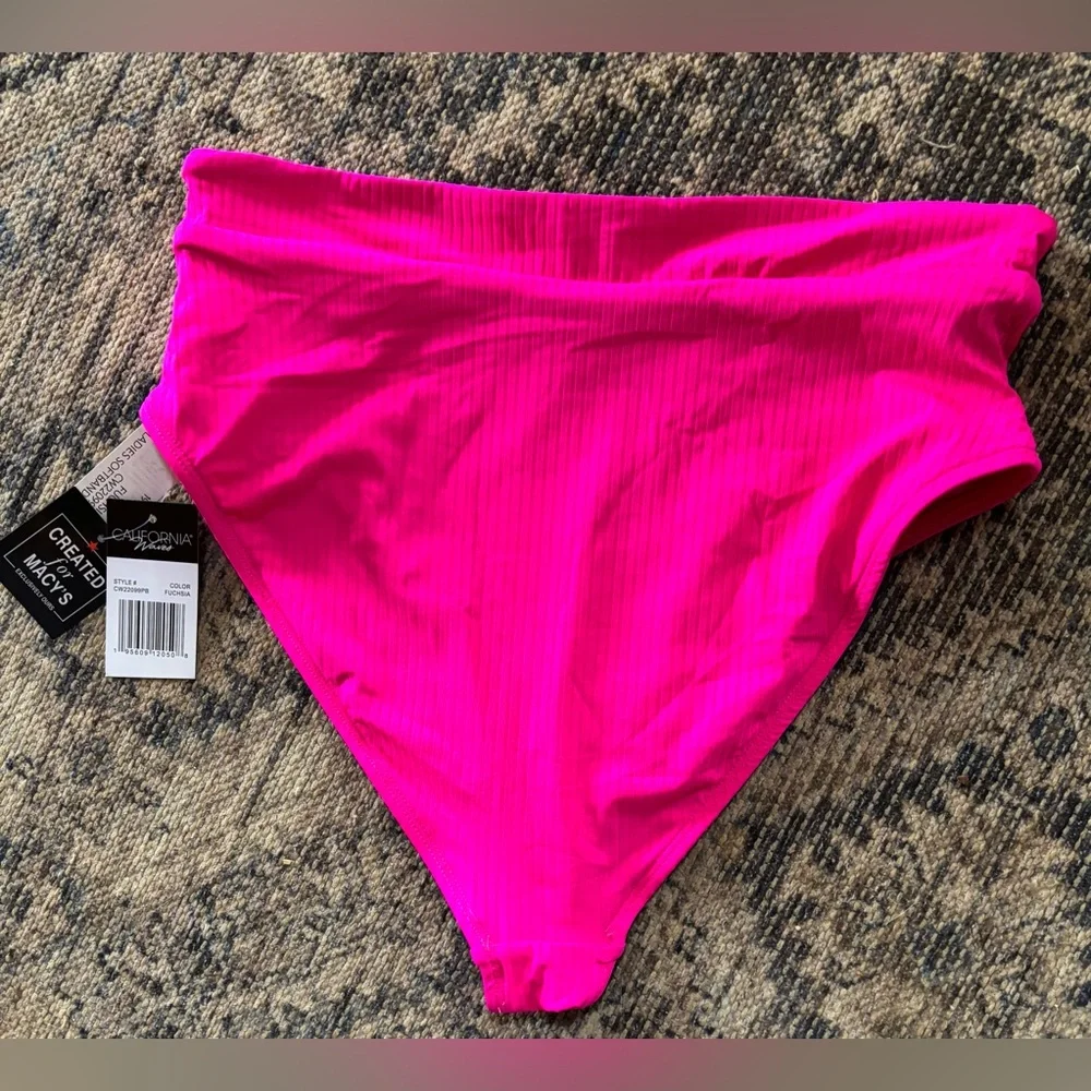 🏖️California Waves Soft Waist High-Waist Swim Bottoms🏖️ NWT